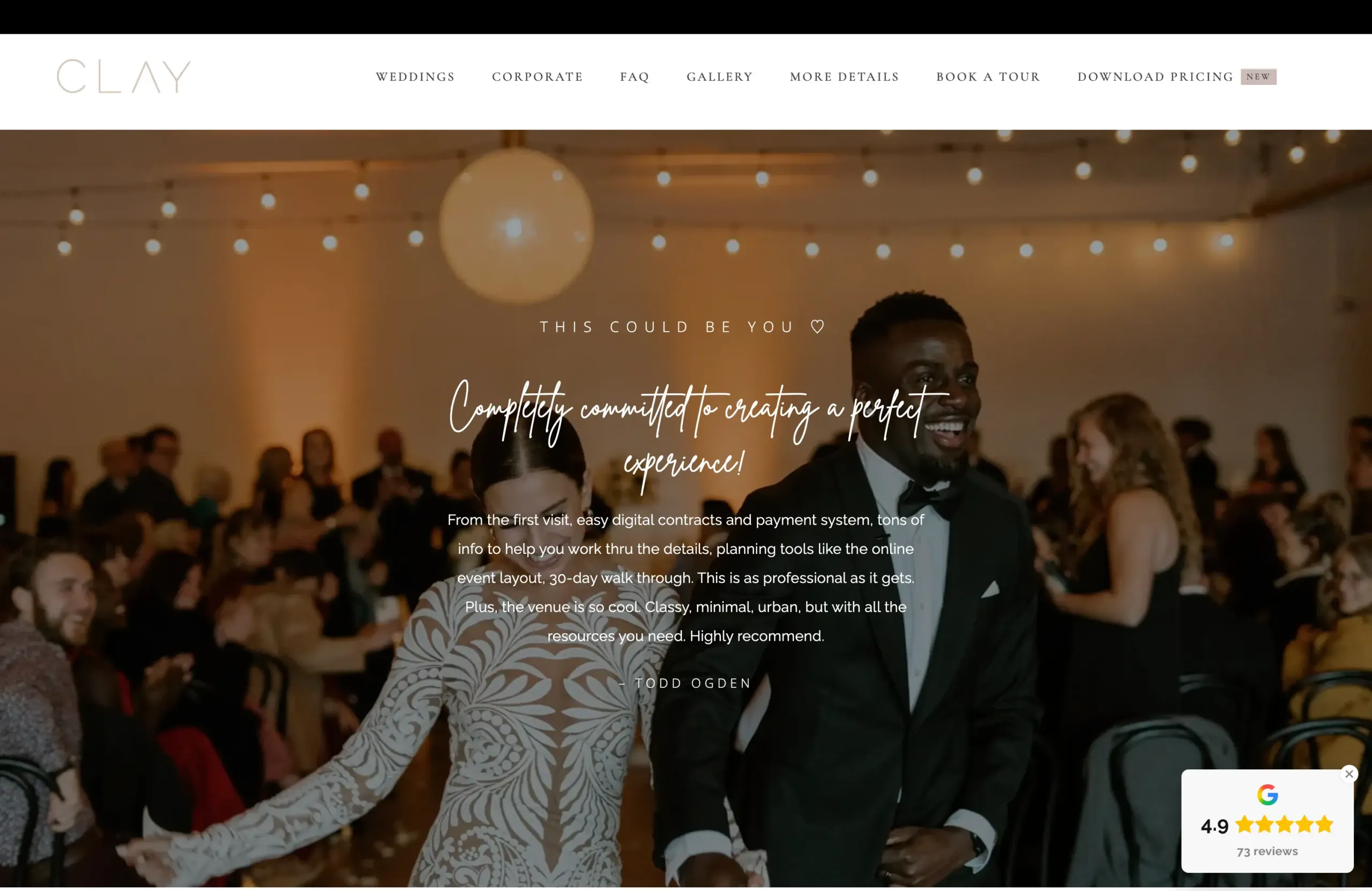 Wedding Venue Web Design Examples